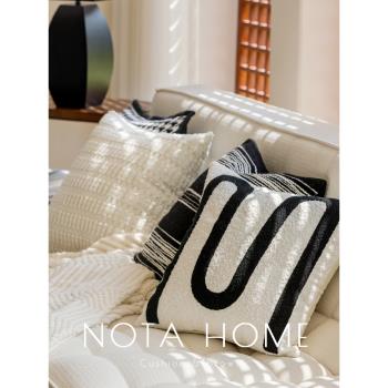 現代簡約抱枕輕奢高級感靠枕北歐棉麻布藝靠墊客廳沙發抱枕套含芯