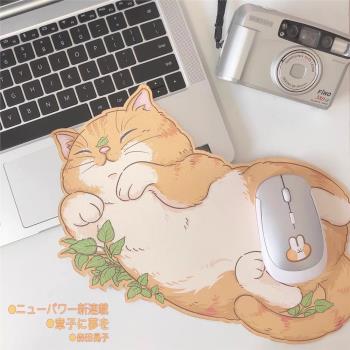 lolit可愛貓創意文藝動漫加厚女生滑鼠墊ins風小清新學生辦公防滑