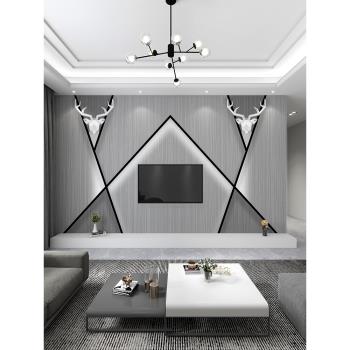 電視背景墻壁紙現代簡約墻紙幾何線條客廳3d立體影視墻貼壁布裝飾