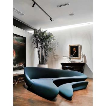 Moon sofa意大利設計師異形弧形創意個性藝術扎哈月亮沙發玻璃鋼