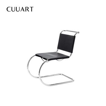 北歐餐椅輕奢不銹鋼椅子網紅家用中古設計師餐廳會議辦公椅靠背椅