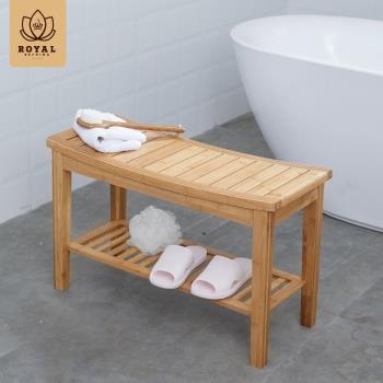 竹木洗澡防滑加厚衛生間換鞋凳
