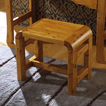 中式純實木梳妝凳 妝凳全柏木臥室家具梳妝小凳子 實木原木坐凳