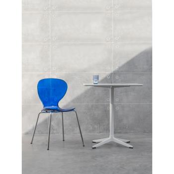 北歐透明餐椅加厚塑料水晶椅亞克力凳子網紅ins創意家用靠背椅子