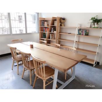 北歐簡約實木餐桌極簡工作臺原木復古餐桌長桌家用小戶型餐桌桌子