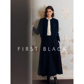 First Black RWS認證 有機羊毛針織開衫女12針四平織法毛衣外套