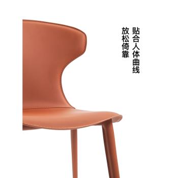 【現貨特價秒殺 售完即止】嚴選意式餐廳網紅皮革創意設計餐椅
