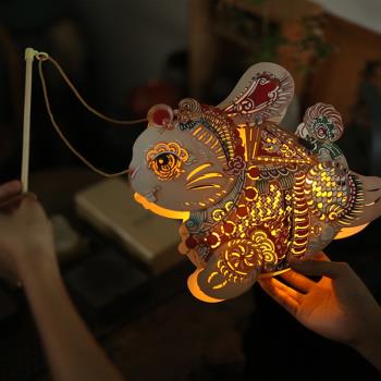 自然造物文創兔子燈籠兒童手工DIY花燈元旦兔年新年禮物非遺喬遷