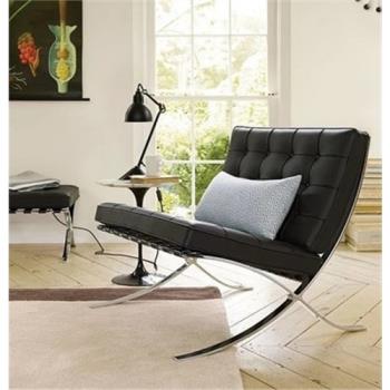 巴塞羅那椅意大利經典設計沙發辦公時尚真皮客廳單人位簡約休閑