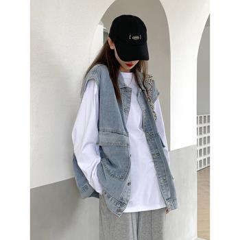 外套女牛仔復古寬松慵懶風工裝