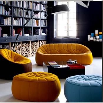 設計師奧斯曼扶手椅南瓜休閑樣板酒店造型懶人躺椅臥室沙發組合