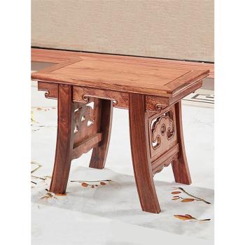 紅木將軍凳刺猬紫檀長方形凳子花梨木中式榫卯古典實木板凳換鞋凳