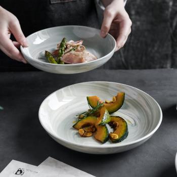 藝家碗碟家用菜盤碗歐式網紅餐具陶瓷深盤米飯碗創意簡約北歐盤子