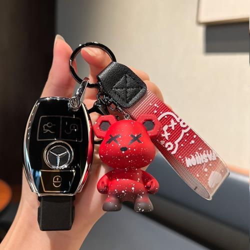 2008-15款奔馳SLK200鑰匙套SLK250/SLK350/SLK300車高檔殼扣女士