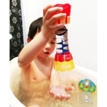 促銷 洗澡玩具噴水海星寶寶兒童戲水杯玩具舀水萬花筒彩色水漏杯