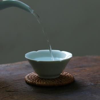 景德鎮中式復古影青釉茶杯湖田窯