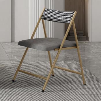 小戶型折疊餐椅不銹鋼多功能餐桌椅組合可折疊可移動省空間
