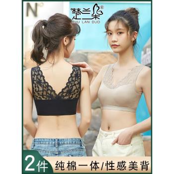 美背性感上託一體純棉內衣蕾絲