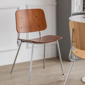 丹麥soeborg|設計師北歐風椅子咖啡店靠背椅家用實木極簡輕奢餐椅