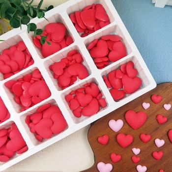 愛心巧克力蛋糕裝飾擺件情侶結婚七夕情人節紅色生日插件烘焙配件