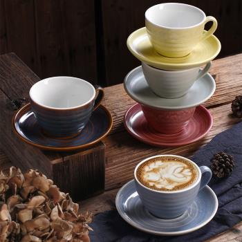 拿鐵咖啡杯高檔精致下午茶杯碟茶具套裝意式濃縮拉花咖啡店專用杯