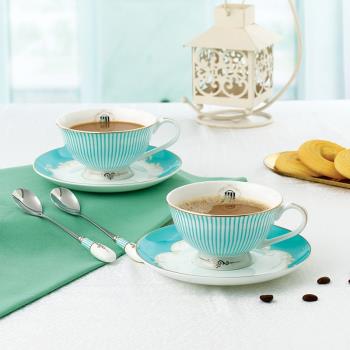 歐式咖啡杯套裝骨瓷英式下午茶具簡約陶瓷咖啡杯碟禮盒咖啡具套裝