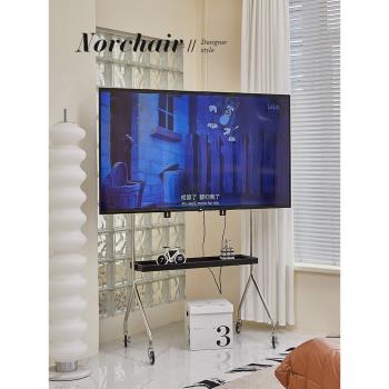 NORCHAIR創意可移動電視支架家用小戶型復古多功能客廳顯示器掛架