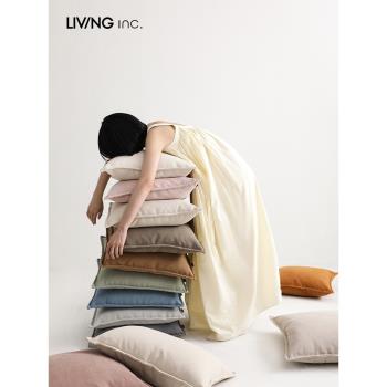 LIVING雪尼爾抱枕純色辦公室沙發