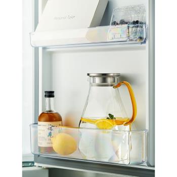 冰箱側門冷水壺耐高溫高硼硅玻璃透明夏天家用大容量涼白開瓶杯子