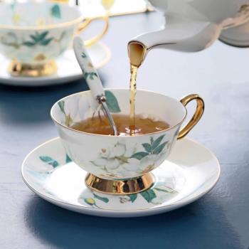 韓尚宅品歐式咖啡杯套裝 高檔創意英式骨瓷紅茶杯陶瓷咖啡杯碟勺