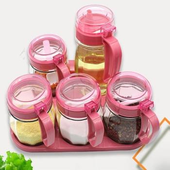 家用玻璃鹽罐油壺調味罐防漏醬油醋瓶材料收納盒廚房用品調料盒裝