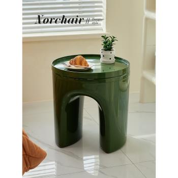NORCHAIR北歐創意沙發邊幾家用客廳設計師圓形茶幾小戶型置物角幾