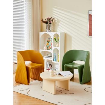 ins北歐設計師單人沙發椅家用客廳閱讀椅現代簡約創意網紅休閑椅