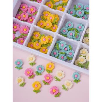 巧克力小花花朵成品生日蛋糕裝飾擺件立體小雛菊櫻花菊花烘焙裝扮