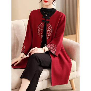 中國風外套紅色本命年禮服刺繡
