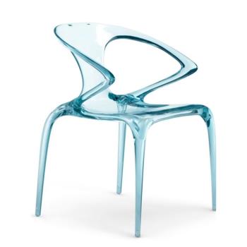 意式極簡簡約亞克力透明餐椅異形設計師款客廳別墅民宿扶手休閑椅