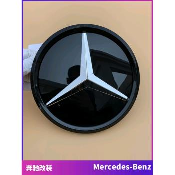 適用奔馳w251 R300/R320/R350/R400改裝中網標鏡面大標前Benz車標