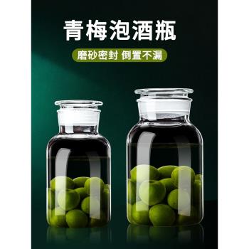 食品級青梅楊梅泡酒玻璃瓶專用自釀果酒瓶空瓶高檔密封罐浸酒容器