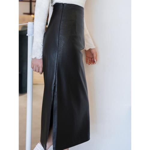 2025春季新款海寧真皮包臀長裙時尚百搭一步裙高腰顯瘦羊皮半身裙