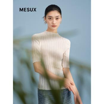 MESUX 18針立體圓領套頭高支棉