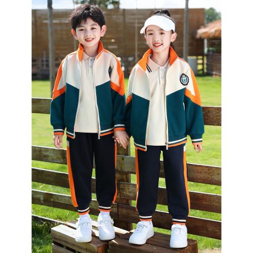 小學生校服班服幼兒園園服春秋款學院風運動短袖四件套開學衣服