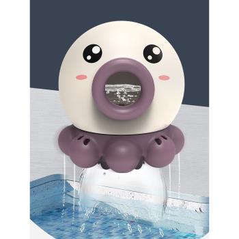 游泳玩具噴水章魚花灑寶寶嬰兒鴨子泡澡浴盆女孩男孩兒童洗澡玩具