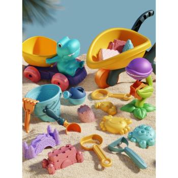兒童海邊沙灘玩具男孩戲水玩沙子挖沙工具沙漏鏟子桶套裝沙池室內