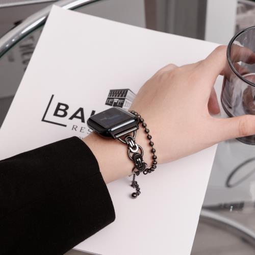 適用oppowatch3/3Pro手表表帶oppo watch2/1智能手表新款鏈條替換帶男女士款個性潮配件ECG版一二三代42mm46