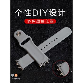 適用oppo watch 1/2/3智慧X手錶反扣矽膠表帶運動watch4Pro透氣oppowatch46mm防水時尚男女替換腕帶42配件
