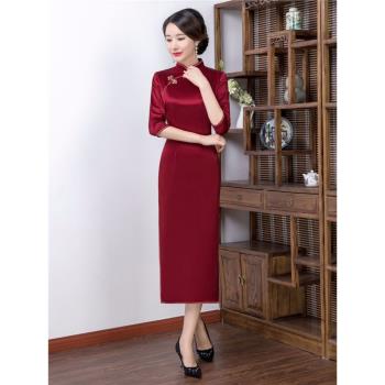 旗袍高貴年輕喜婆婆婚宴裝禮服
