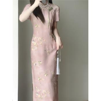 花歌千蕾大學生日常修身長款旗袍
