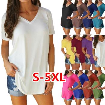 S-5XL大碼婦女T恤Plus-size womens short-sleeved t-shirts