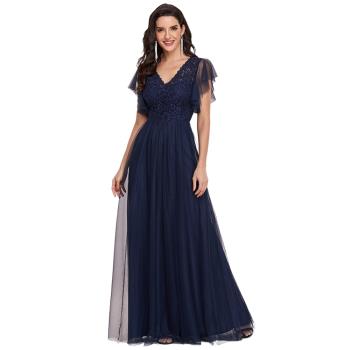 high quality plus size slimming chiffon party evening dress