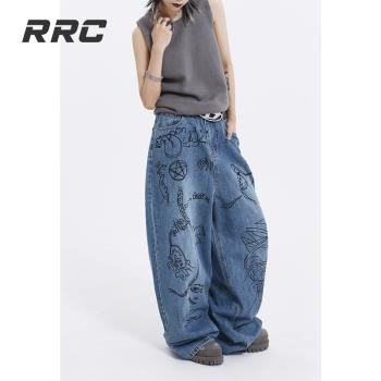 塗鴉RRC美式街頭古著感闊腿褲